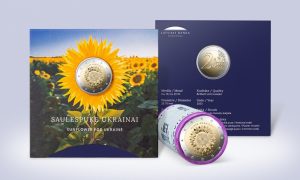 Latvijas Banka izlaidīs 2 eiro piemiņas monētu “Saulespuķe Ukrainai”